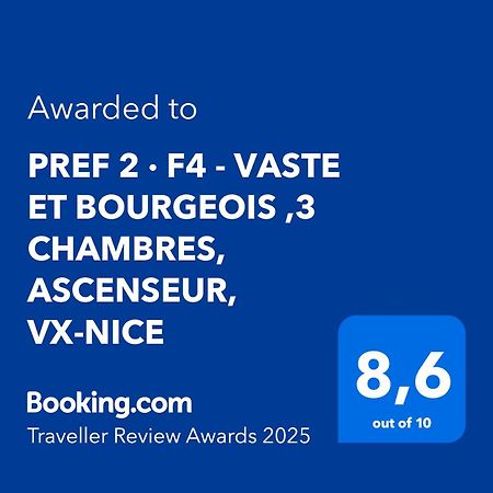 Pref 2 - F4 - Vaste Et Bourgeois ,3 Chambres, Ascenseur, Vx-Nice Exterior photo