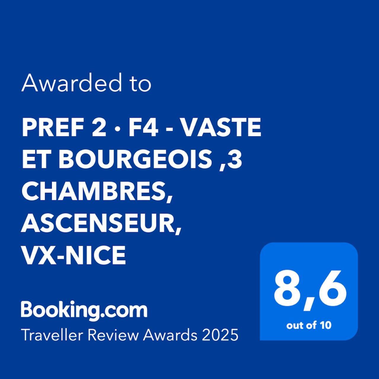 Pref 2 - F4 - Vaste Et Bourgeois ,3 Chambres, Ascenseur, Vx-Nice Exterior photo